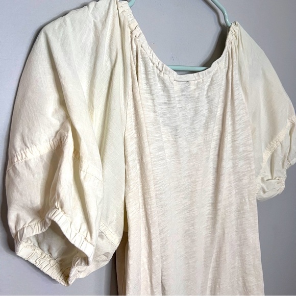 Universal Thread Cotton Peasant Style Relaxed Fit Blouse Cream Color Size XS - Picture 6 of 7